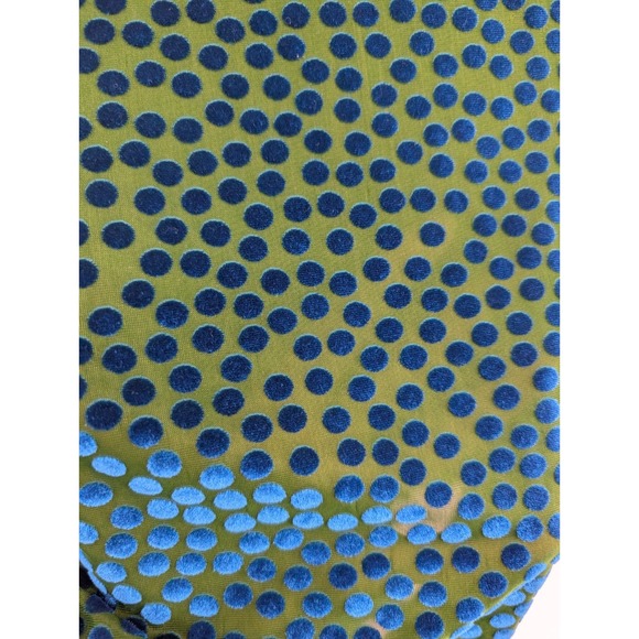 Zara Sheer Mesh Velvet Burnout Polka Dot Asymmetrical Maximalist Artsy Dress SML - Picture 6 of 16